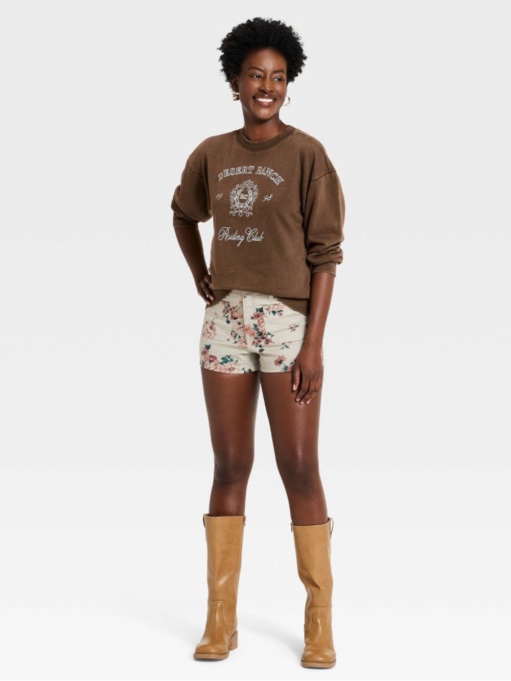 🤠 Universal Thread Desert Ranch Riding Club Graphic Sweatshirt 🤎 - Picture 2 of 8